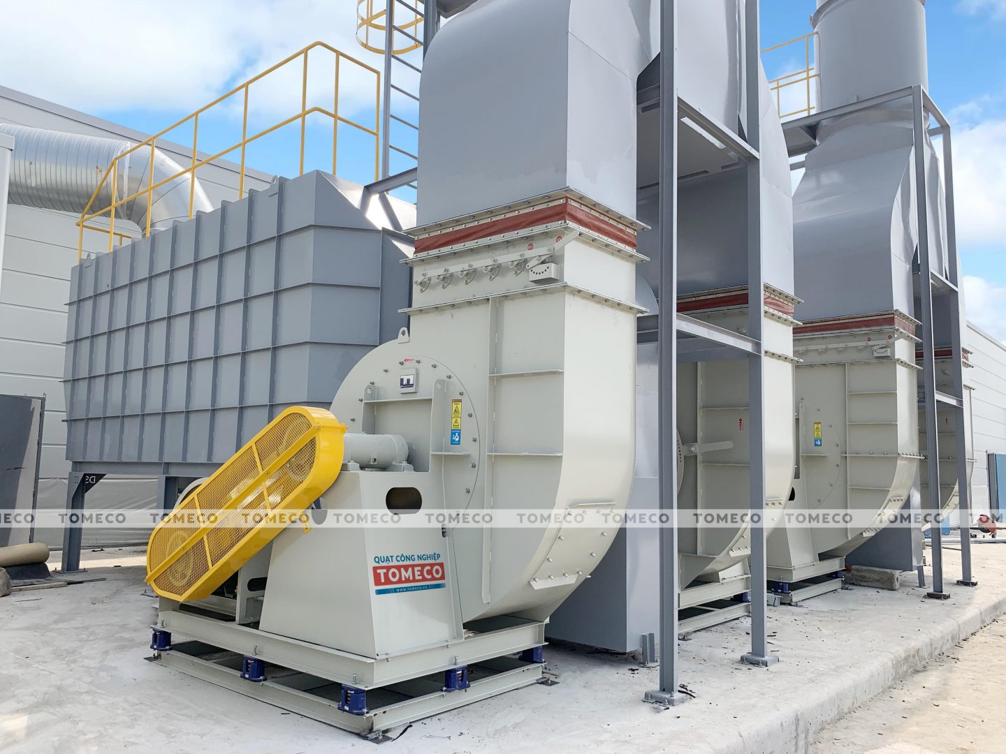 Quạt ly tâm hệ thống xử lý khí thải