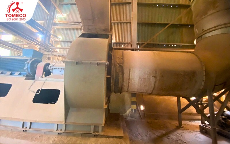 Hệ thống quạt sấy phun tại Prime Đại Lộc