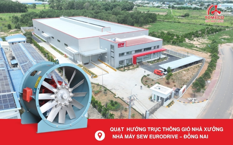 TOMECO miền Nam và dự án quạt hướng trục thông gió nhà máy SEW Eurodrive – Đồng Nai Dự án quạt hướng trục thông gió nhà máy SEW Eurodrive – Đồng Nai