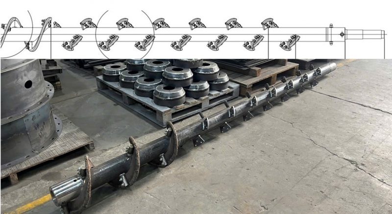 TOMECO bắt đầu từ thiết kế lại cấu trúc vít tải, với bước cánh được tính toán lại nhằm tối ưu lưu lượng vật liệu và giảm ma sát tại các điểm dễ mài mòn TOMECO bắt đầu từ thiết kế lại cấu trúc vít tải, với bước cánh được tính toán lại nhằm tối ưu lưu lượng vật liệu và giảm ma sát tại các điểm dễ mài mòn
