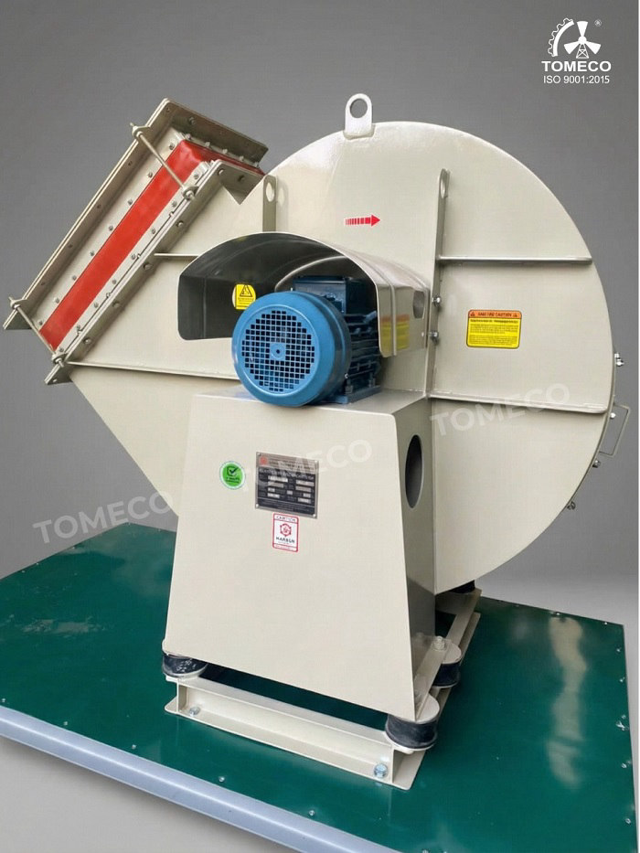 Quạt công nghiệp TOMECO làm mát bít kín đầu ra lò nung xuất khẩu Indonesia